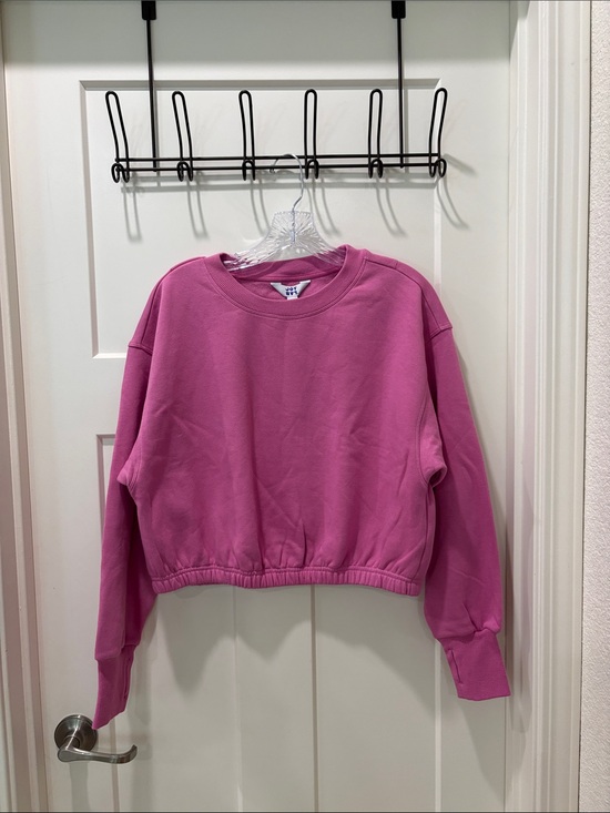 JoyLab Tops - JoyLab Cropped Crewneck Sweatshirt - Pink